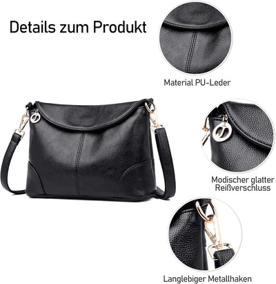 DORRISO Elegant Damen Umhängetasche Frauen Handtasche Schultertasche Casual Umhängetaschen Damen Rei