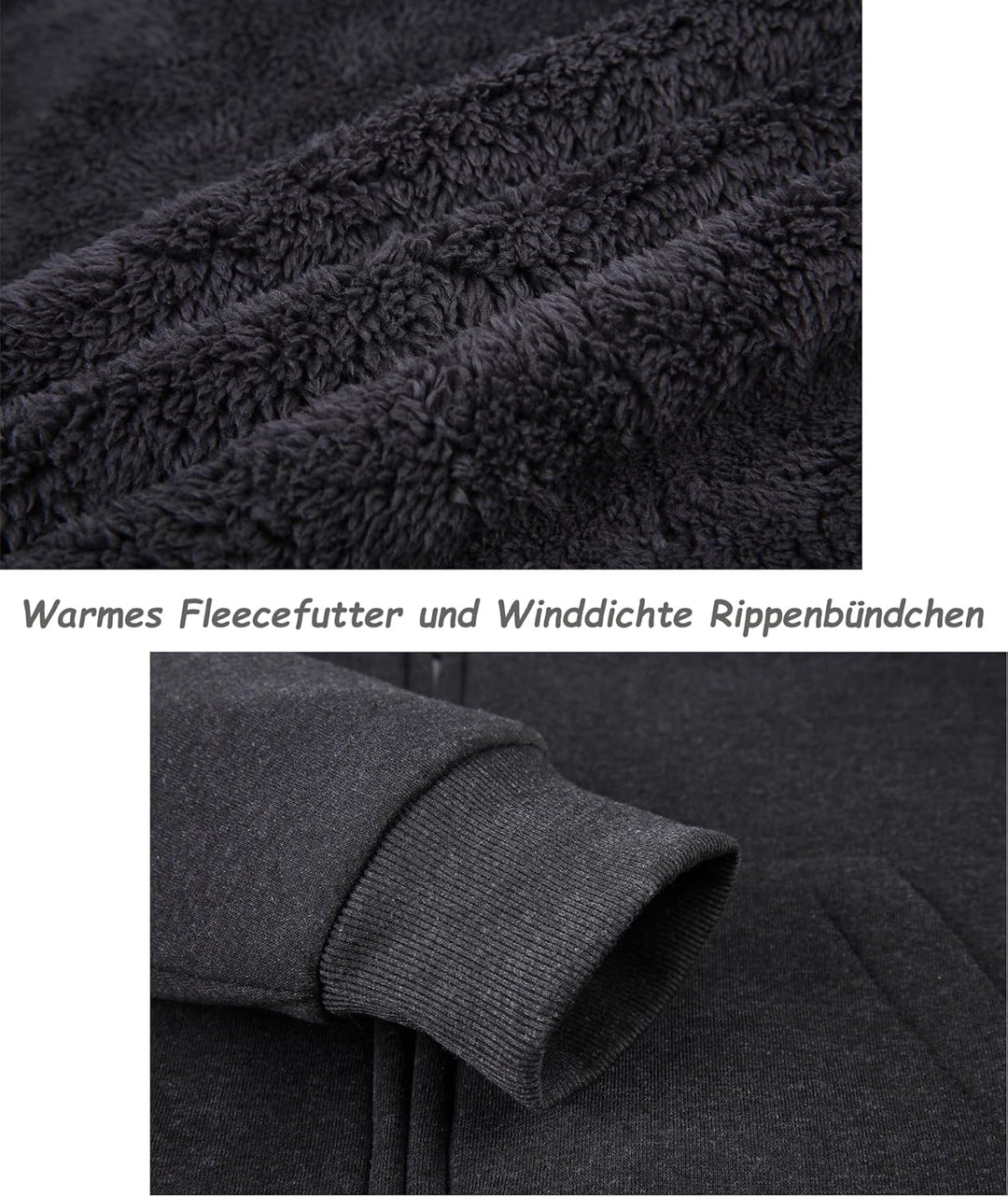 SwissWell Hoodies für Männer mit Kapuze Sweatshirts Reissverschluss Kapuzenjacke, 2535 Dunkelgrau M