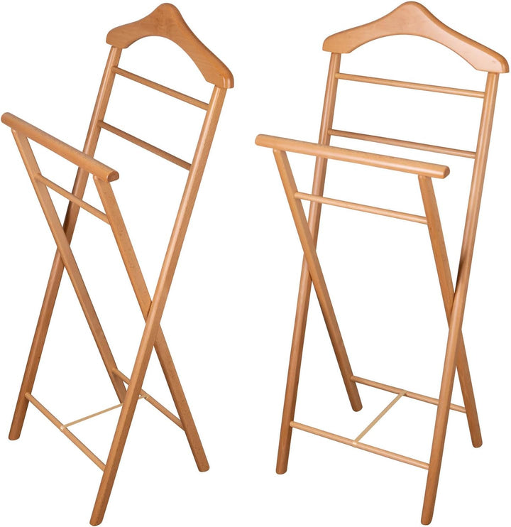 Staboos Herrendiener aus Massivholz – 2er Set fertig montierter Kleiderbutler &amp; Stummer Diener – sta
