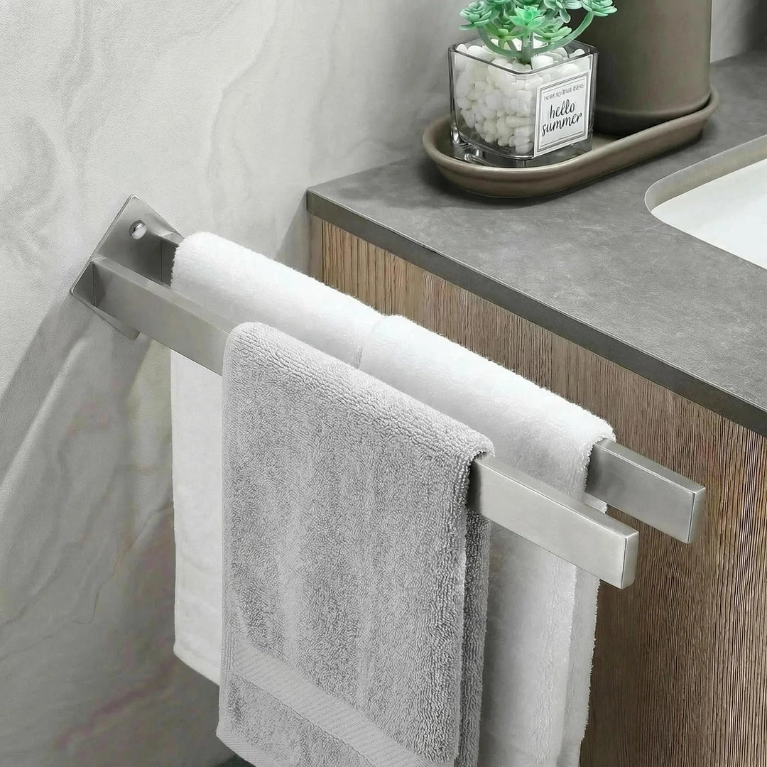 Doppelstab-Handtuchstange 40 cm, Edelstahl, Wandmontage, Handtuchstange, Bohrmontage, zweilagiger Ha