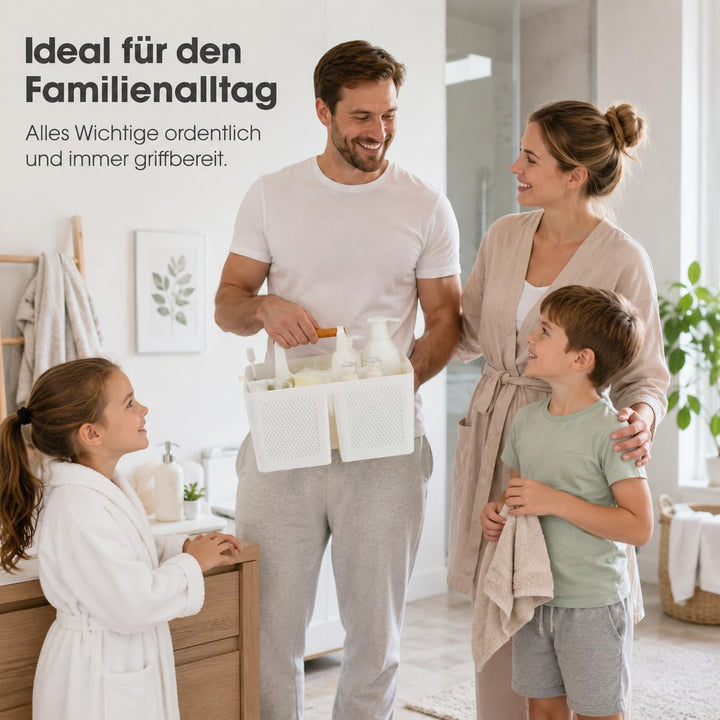 ALINK Portable Dusche Caddy Korb mit Fächern, Kunststoff geteilt Reinigung Caddy Organizer Storage T
