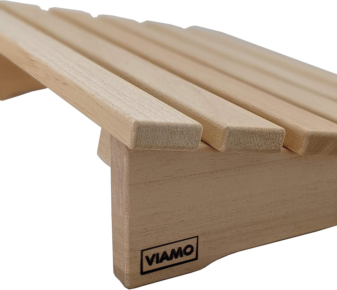 VIAMO® Sauna Kopfstütze Kopfteil Rückenlehne aus Abachiholz, 39,5 cm x 30 cm Grösse 1 (1er, Grösse 1