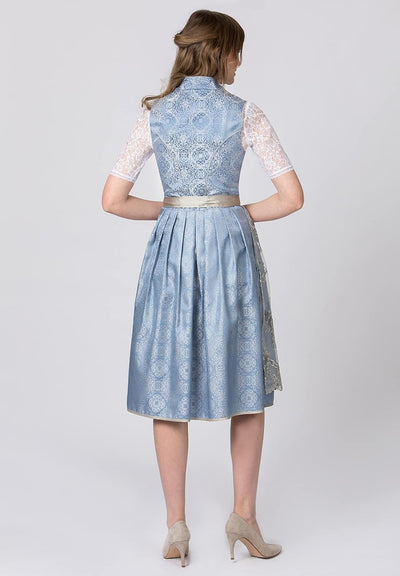 Stockerpoint Damen Dirndl Odina Kleid für besondere Anlässe, Rauchblau