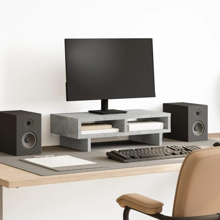 vidaXL Monitorständer, Schreibtischaufsatz mit Stauraum, Unterbau Bildschirm Laptop Ständer, Tisch E