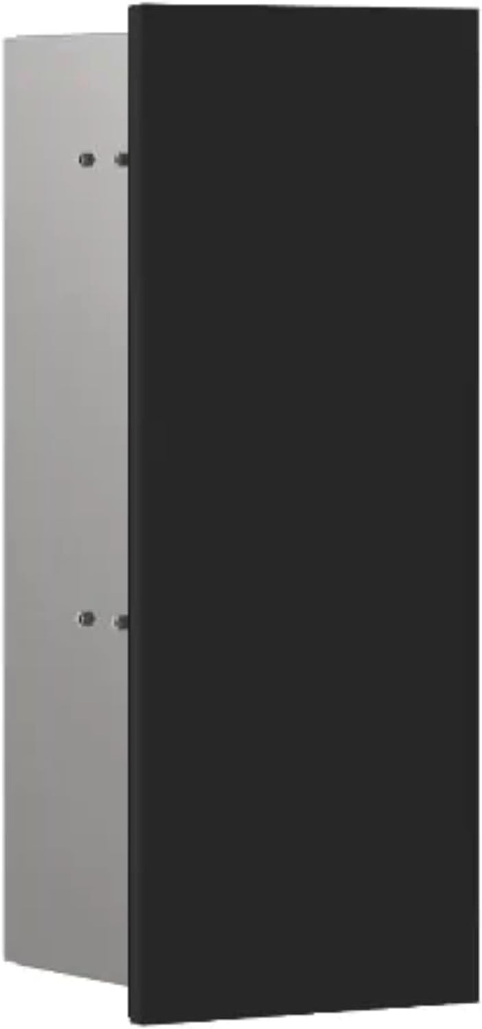 Emco Asis Pure Unterputz-Toilettenbürstengarnitur-Modul, Badezimmerschrank mit Toilettenbürste, Hoch