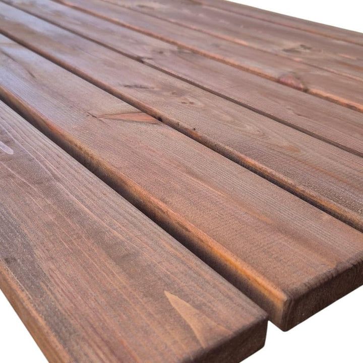 Duschbrett rutschfest 118x78 cm Kiefer imprägniert Farbe Teak, 118x78 cm