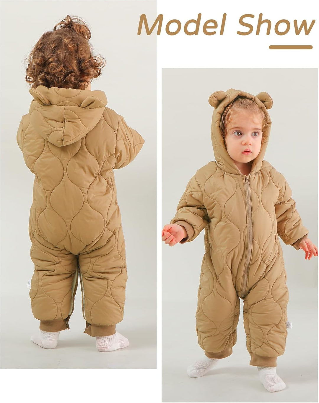 AIEOE Snowsuit Baby Daunenjacke Schneeanzug Winter Kapuzen Strampler Kleinkind Mädchen Jungen Jumpsu