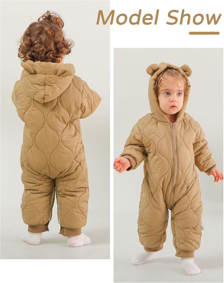 AIEOE Snowsuit Baby Daunenjacke Schneeanzug Winter Kapuzen Strampler Kleinkind Mädchen Jungen Jumpsu