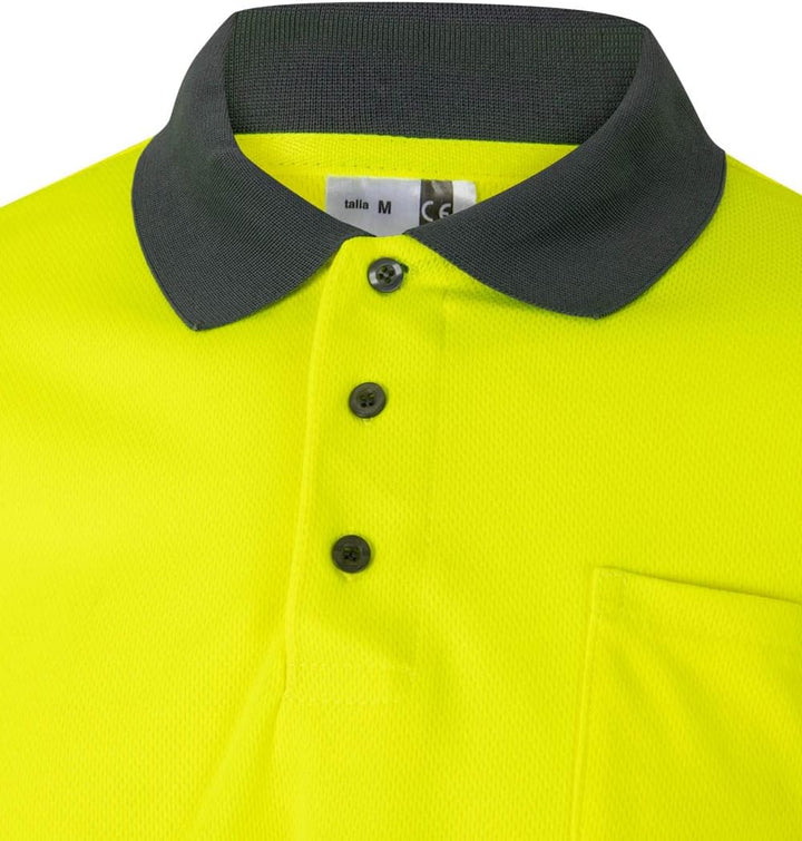 Velilla 175 - Signalshirt, langärmelig (Grösse XS) Farbe grau und gelb fluoreszierend 3XL Grau Y Ama