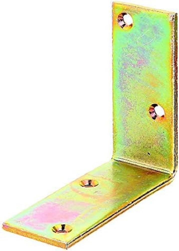 Balkenwinkel, gleichschenklig, galvanisch gelb verzinkt, 100 x 100 x 40 mm, 100 x 100 x 40 mm