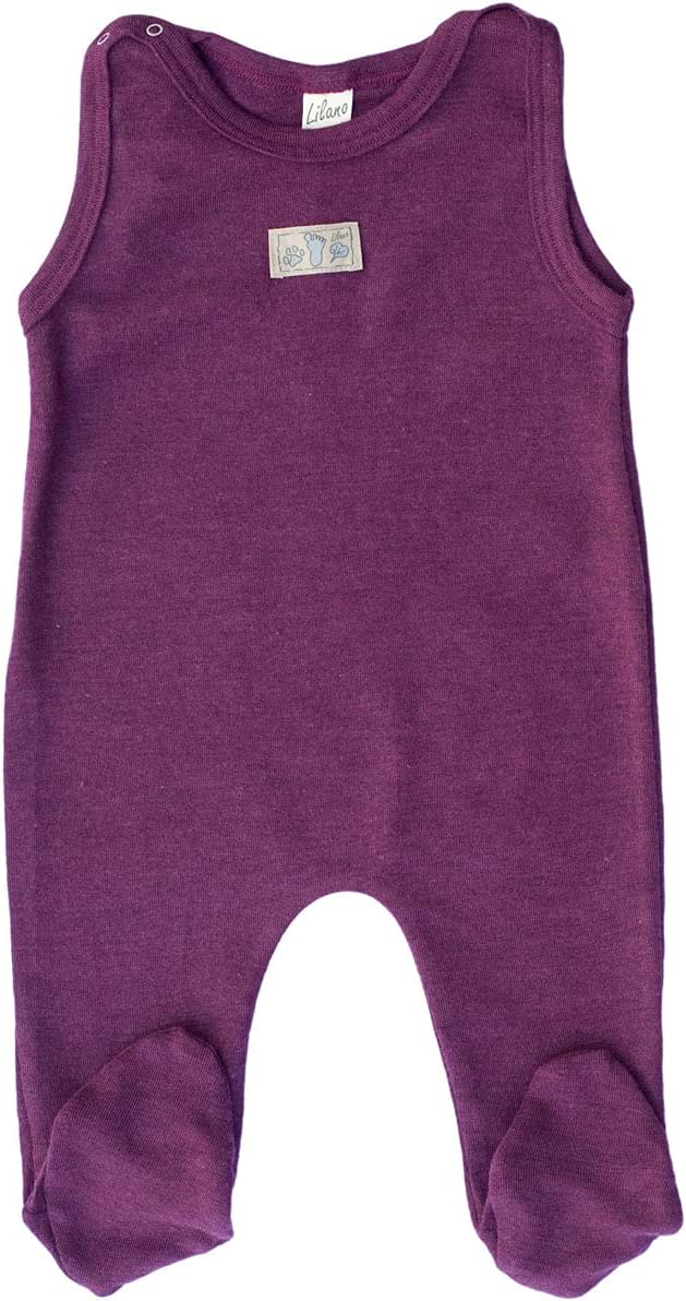 Lilano, Merino Strampler mit Fuss, 70% Wolle (kbT), 30% Seide, 210 gr./m² Beere 50, Beere 50