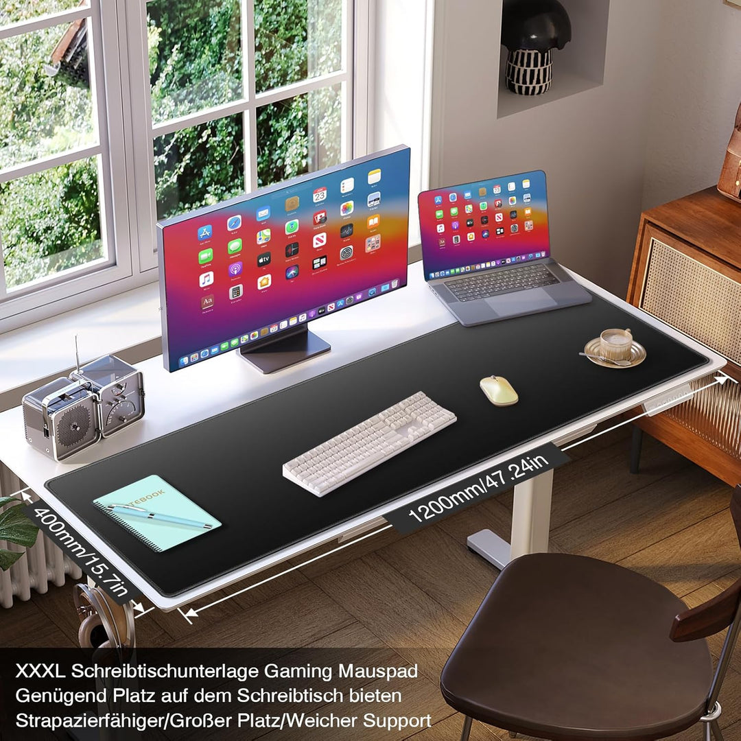 Schreibtischunterlage Mauspad, Mauspad XXXL 1200x400mm, Mausunterlage Gross, Gaming Mouse Pad, Ausla