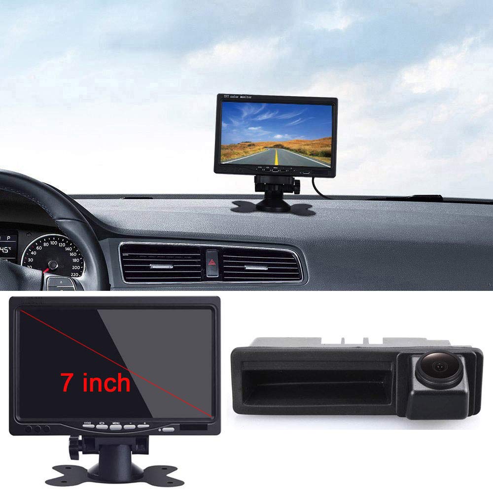 【1280 * 720 Pixel 1000TV Linien Rückfahrkamera Kit】 7 Zoll TFT LCD Bildschirm Auto Monitor + HD Supe