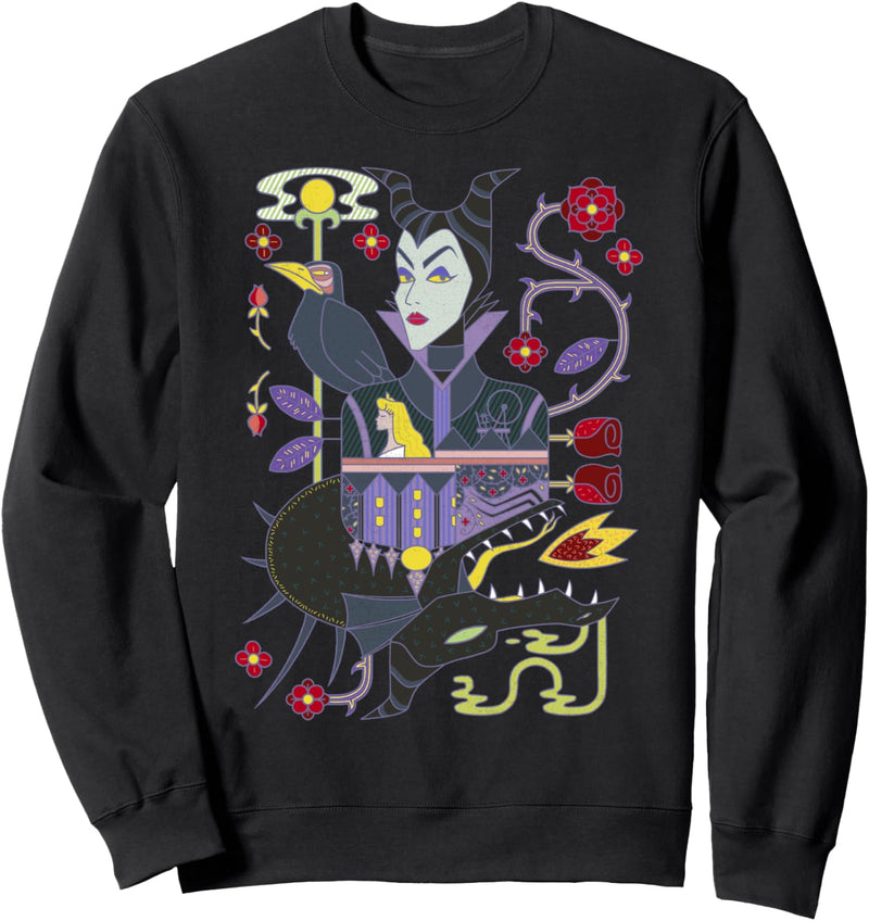 Disney Sleeping Beauty Maleficent Dragon Dual Portrait Sweatshirt