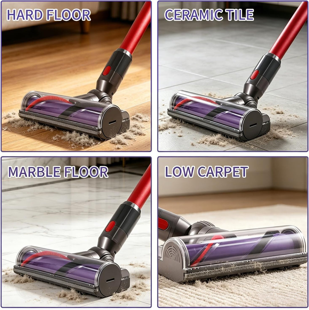 KENVOR Bürste kompatibel mit Dyson V7 V8 V10 V11 V15 Gen5 mit Gummibeschichteten Rädern für Kurzflor