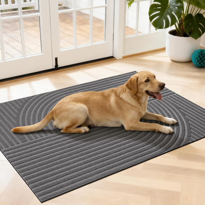 Schmutzfangmatte Innen Aussen 80x120cm, Fussmatte haustür-Schwarz Grau 80cmx120cm, Grau 80cmx120cm