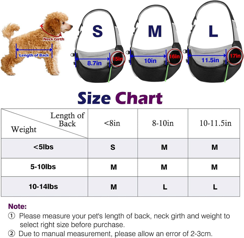 Pawaboo Hundetragetasche Tragetuch Verstellbare Transporttasche für Haustiere, Verstellbare Umhänget