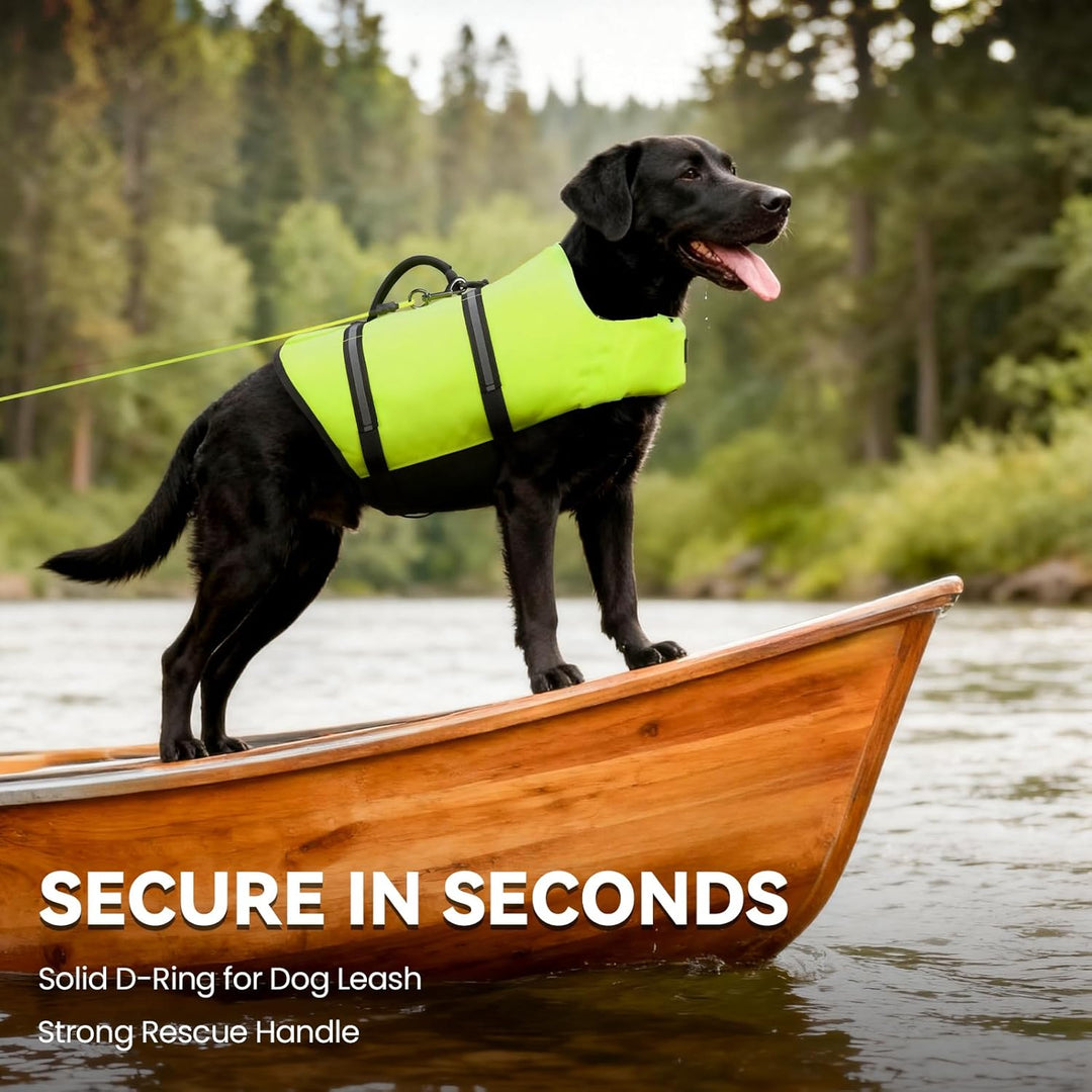 VIVAGLORY Ripstop Hunde Rettungsweste für Kleine Mittel Grosse Hunde Bootfahren, Hund Schwimmweste m