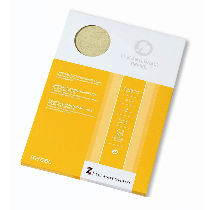 Zanders Elefantenhaut - Marmoriertes Papier, Naturpapier: 110 g/m², A4, 100 Blatt, FSC, abwischbar,