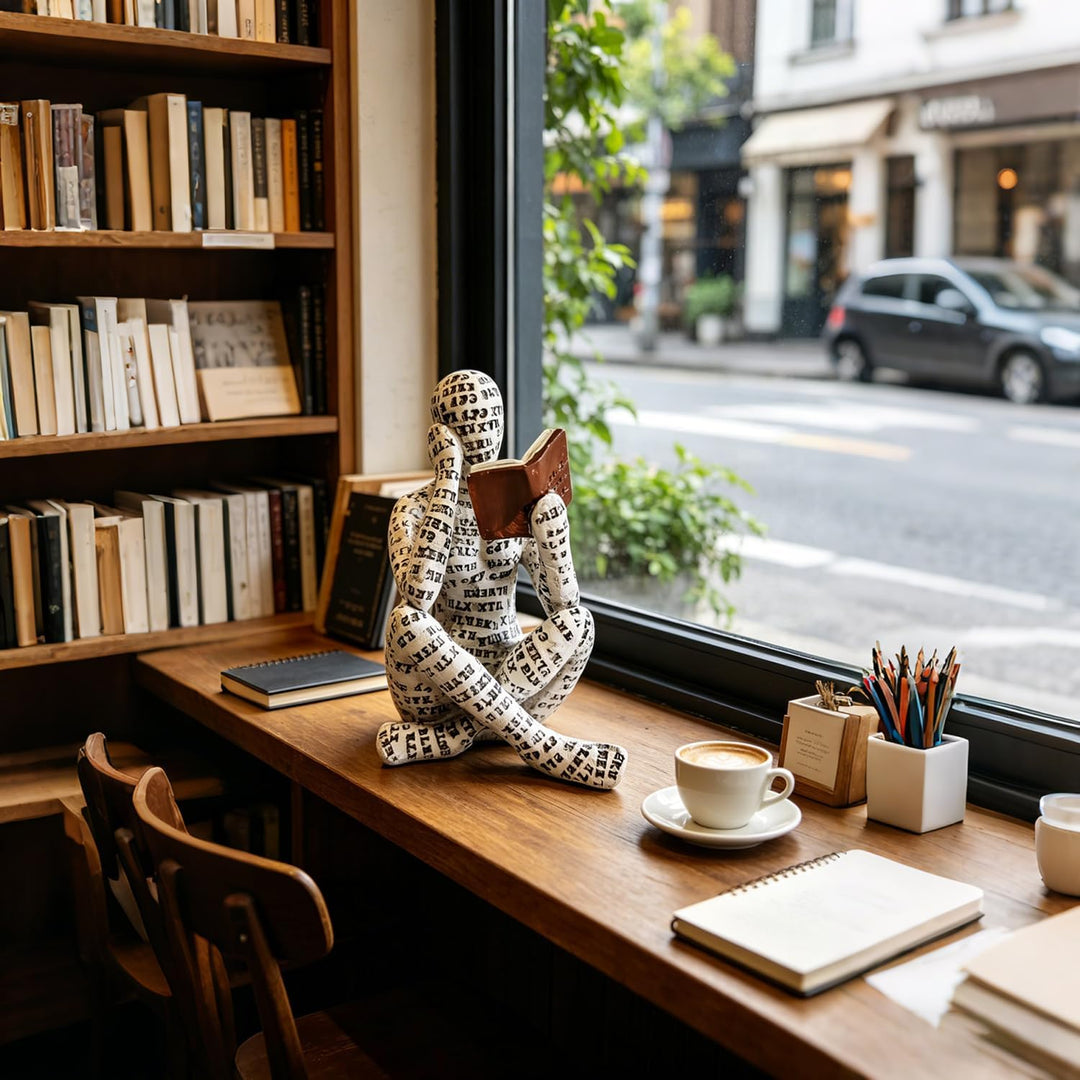 PIGPIGFLY Leserstatue,Deko Figuren,Deko Wohnzimmer,Home Store Dekoration, Leser,Modern Abstract Kuns
