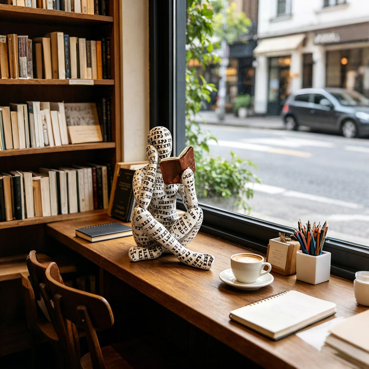 PIGPIGFLY Leserstatue,Deko Figuren,Deko Wohnzimmer,Home Store Dekoration, Leser,Modern Abstract Kuns