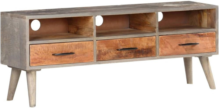 vidaXL Raues Mangoholz Massiv TV Schrank Lowboard TV Möbel Tisch Board Sideboard Fernsehtisch Fernse