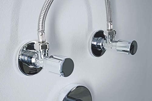 GROHE Eckventil (Wandschluss 1/2", Abgang 3/8", mit Längenausgleich, mit 10mm Quetschverschraubung,