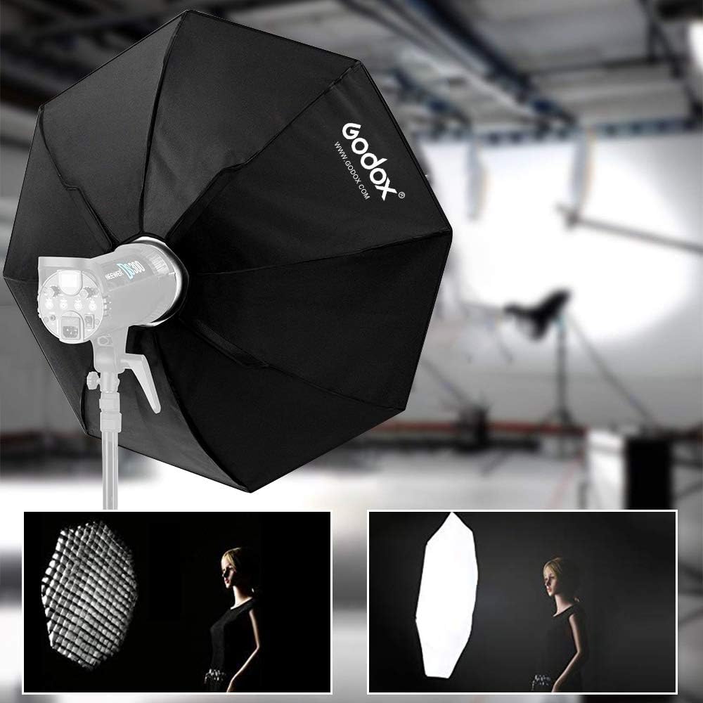 GODOX Softbox 140cm 55in Achteckige Softbox Honeycomb Gitter Softboxen Bowens Halterung für Blitzger