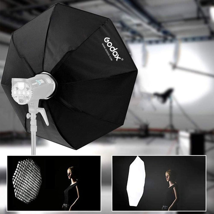 GODOX Softbox 140cm 55in Achteckige Softbox Honeycomb Gitter Softboxen Bowens Halterung für Blitzger