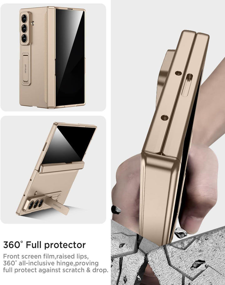 Miimall Kompatibel mit Samsung Galaxy Z Fold 7 Hülle mit Displayschutz Anti-SPY, [Magnetischer Schar