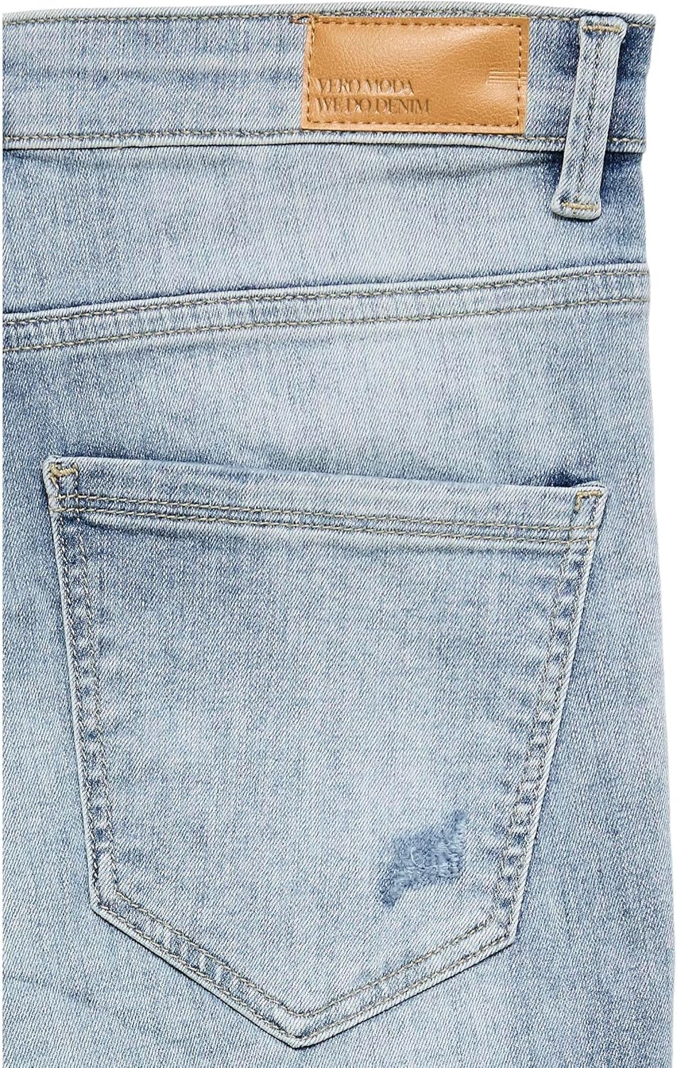 VERO MODA Female Skinny Jeans VMSOPHIA Hohe Taille Slim Fit Jeans S / 30L Light Blue Denim, S / 30L