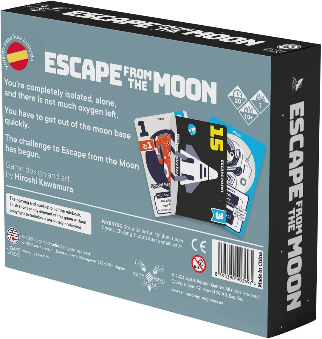 Escape from The Moon – Solo Survival Card Game | Strategic Deck-Building, Scenario-Based Gameplay, 1