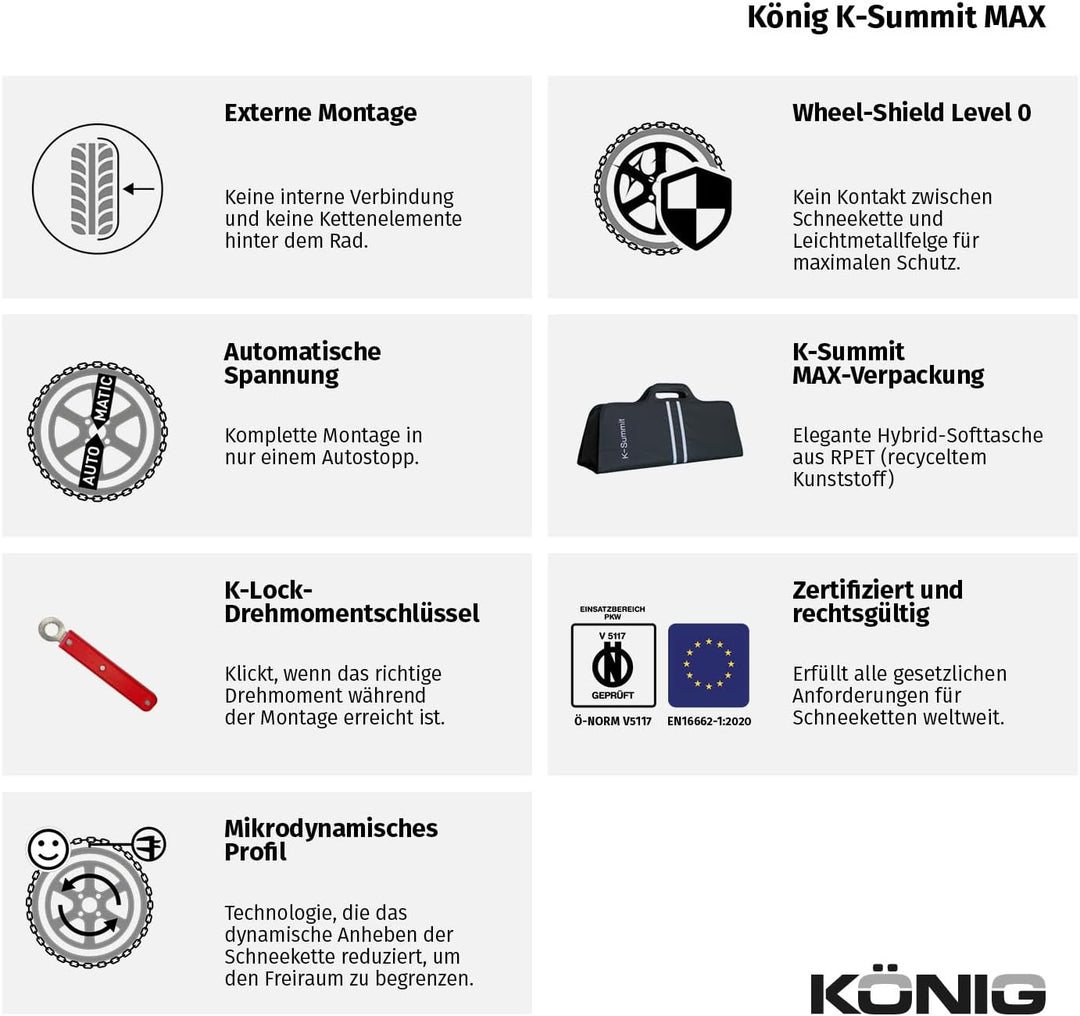 KÖNIG K-Summit MAX K34 Schneeketten