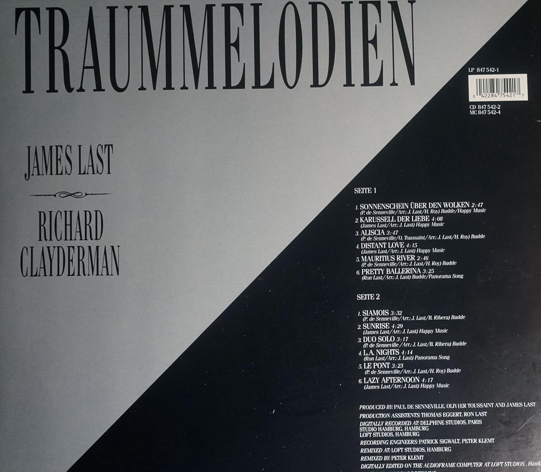 Traummelodien (1990, & Richard Clayderman), Audio-CD