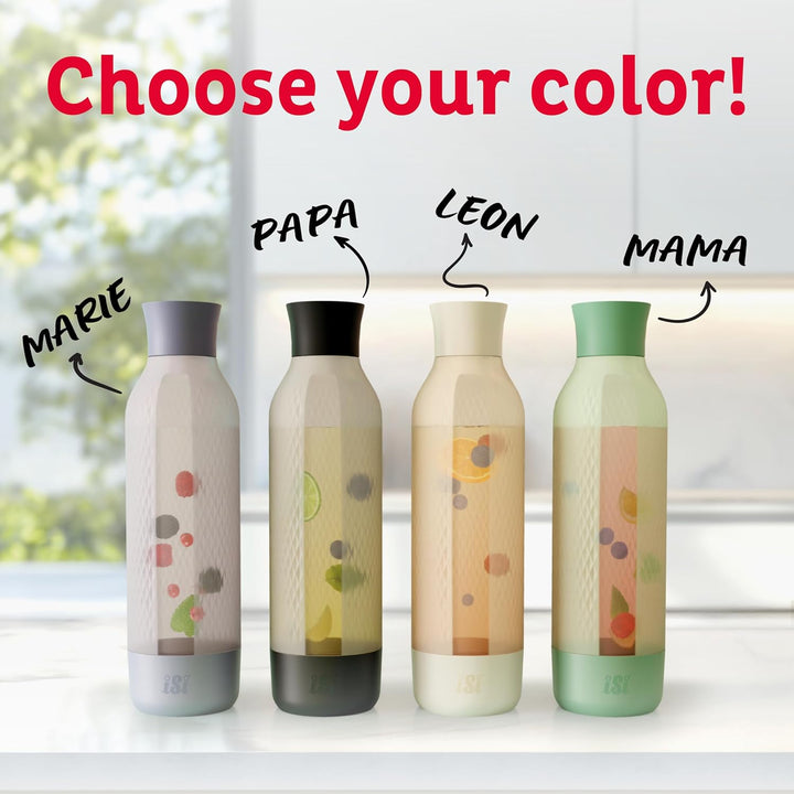 ISI Twist'n Sparkle Virtuoso Zusatzflasche Wassersprudler 0.95L – Ersatzflasche Soda Maker für Sprud