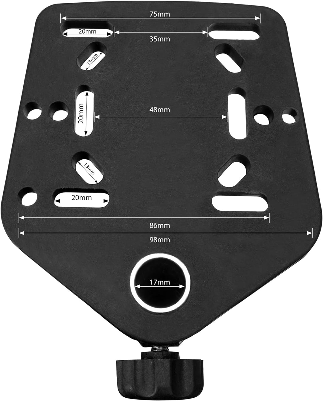 Waterside Universell tragbare Geber + Fischfinderhalterung - Echolot bequem am Boot befestigen