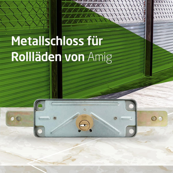 Amig - Rollladenschloss aus Metall Mod. 645, Zylinder: 15 mm. Inklusive 3 Sicherheitsschlüssel in ve