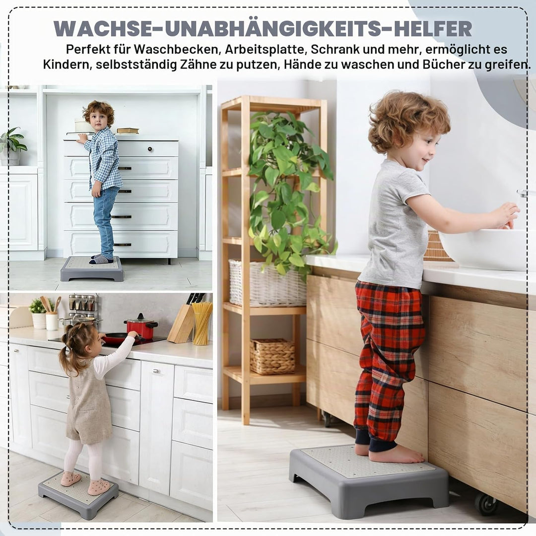 rutschfeste Halbstufen 8,5 cm Trittstufe Indoor &amp; Outdoor Tritthocker, Fussbank Kunststoff, Rutschhe