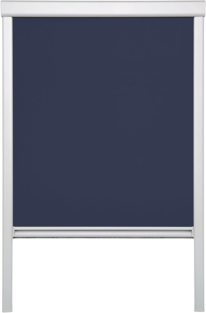 Lichtblick Dachfenster-Rollo Skylight, 61,3 x 94,0 cm (B x L) in Blau, 100 % Verdunkelung, Thermo-Ro