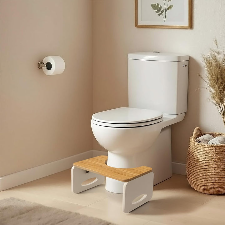 Spetebo Bambus Toilettenhocker für natürliche Hockstellung - 40 x 20 cm - Ergonomischer Squat WC Hoc