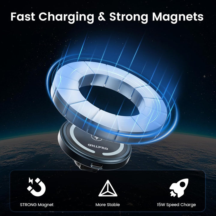 Magnetische kabellose Kfz Ladegeräthalterung, Kompatibel mit MagSafe Autohalterung und iPhone 14/14