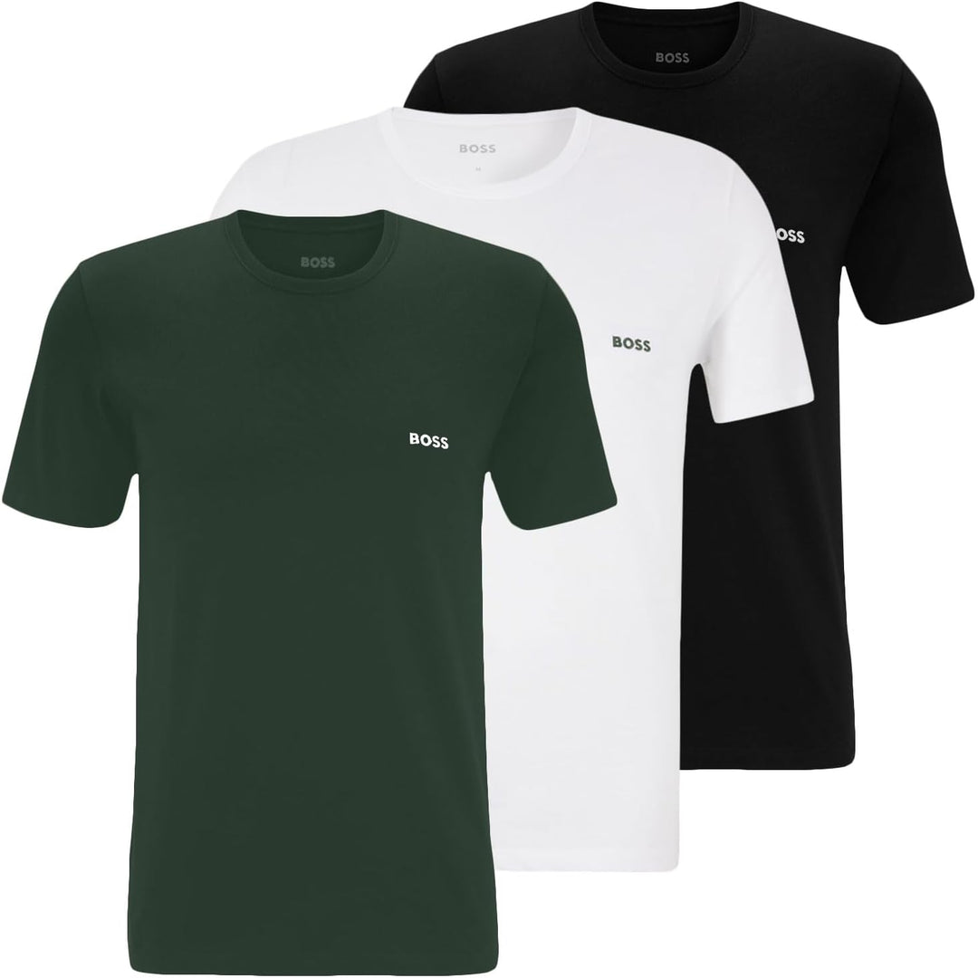 BOSS Herren TShirtRN 3P Classic Dreier-Pack T-Shirts aus Baumwoll-Jersey mit Logo S -972 White / Ant