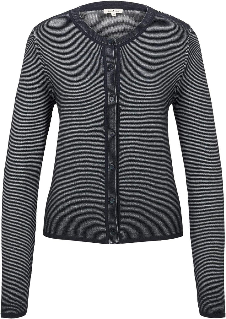 TOM TAILOR Damen Pullover & Strickjacken strukturierter Cardigan Sky Captain Blue,XL,10668,6000
