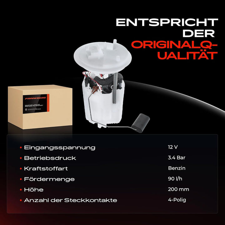 Kraftstoffpumpe Benzinpumpe 4-Polig für Corsa E 1.2L 1.4L Benzin 2014-Heute 0580200292