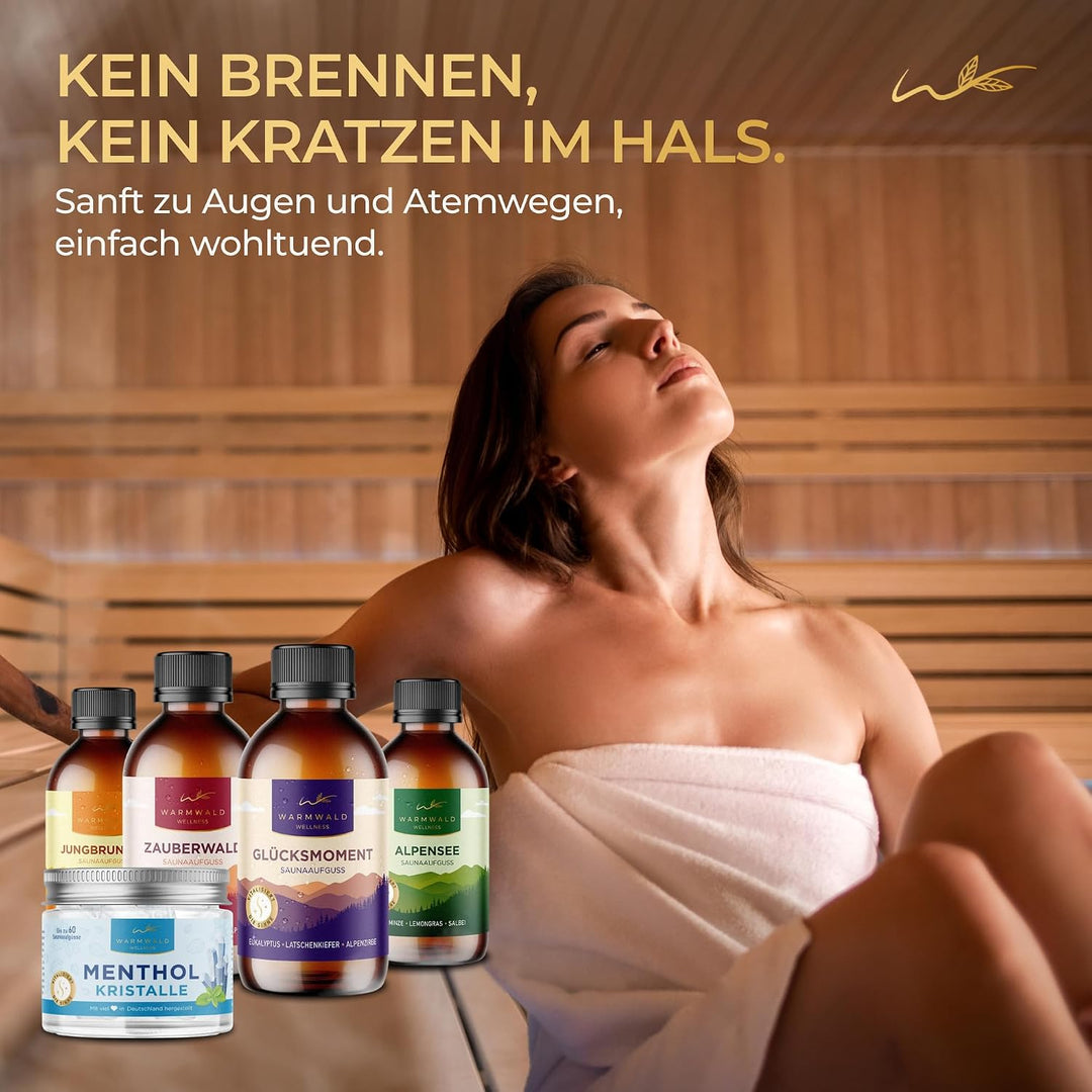 Warmwald - Saunaaufguss - Sauna Aufgussmittel mit natürlichen ätherischen Ölen - Saunaöl - Saunaduft
