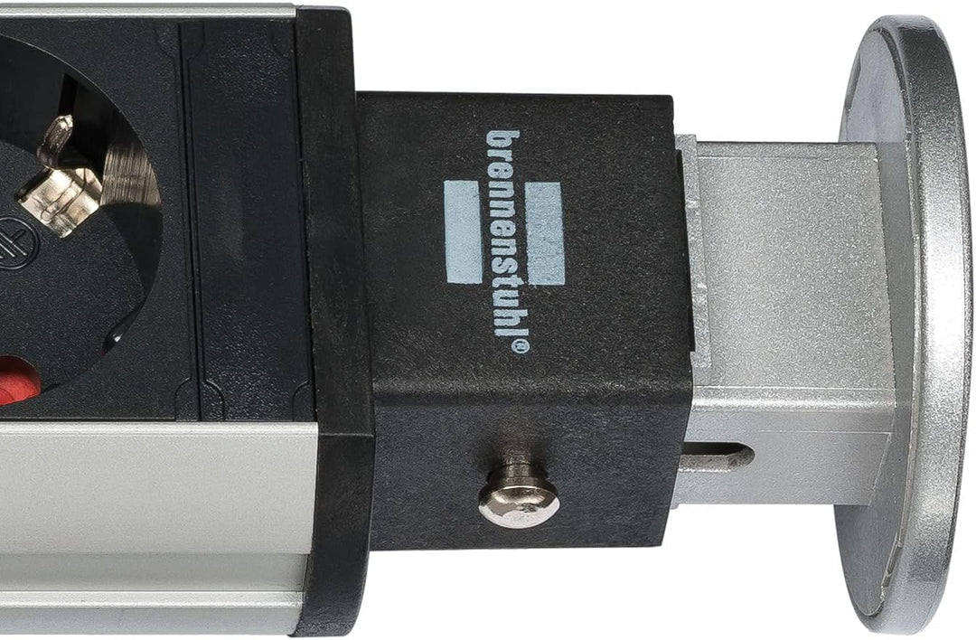 Brennenstuhl 1396201013 Steckdoseneinheit Tower Power, 3-Fach, USB 3 PRISES 2M- 2xUSB Anthrazit, 3 P
