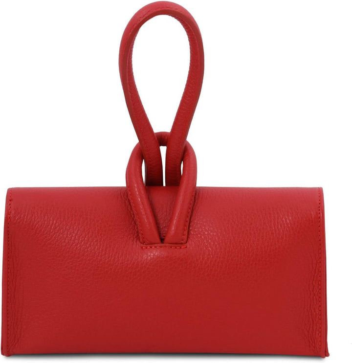 Tuscany Leather TLBag Clutch aus Leder Lipstick Rot, Lipstick Rot