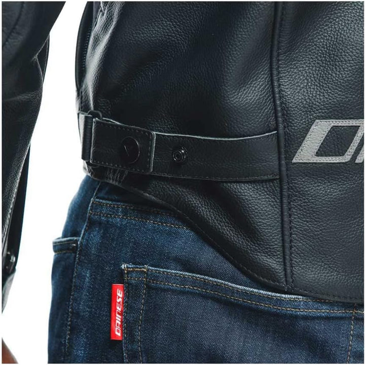 Dainese Racing 4 Motorrad Lederjacke 50 BLACK/BLACK, 50 BLACK/BLACK