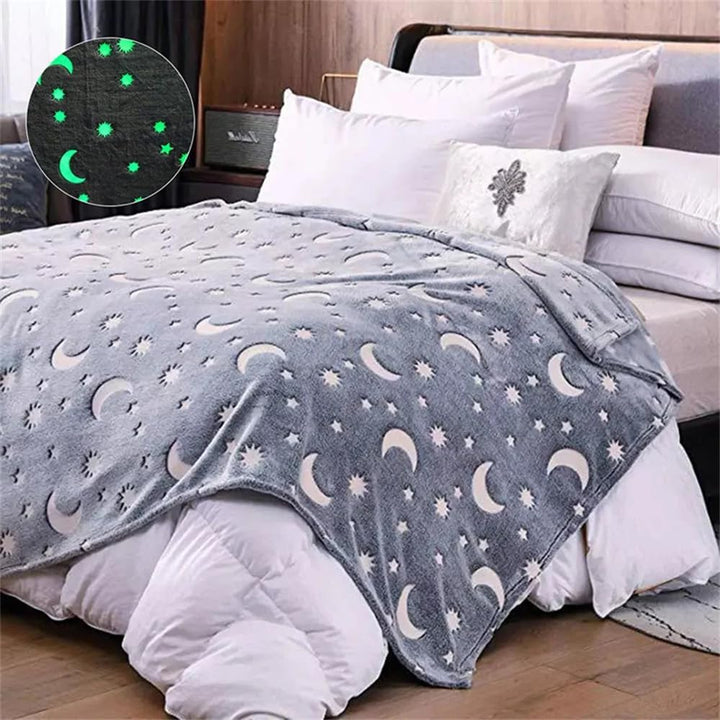 BAOJULONG Kuscheldecke die im Dunkeln leuchtet, Behagliche und Weiche Wohndecke für Bett Couch und S