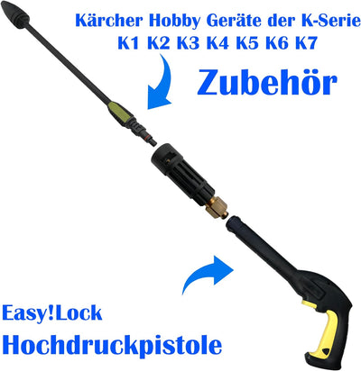 Bajonett Adapter zur Verwendung von Kärcher Hobby K-Serien Zubehör an Geräten mit Easy!Lock Anschlus